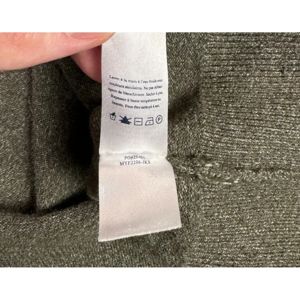 Faherty Men's Jackson Crew Neck Pullover Sweater Olive Heather Green Size XL